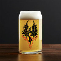 Fiery Phoenix Rising Firebird Black Tribal Flames
