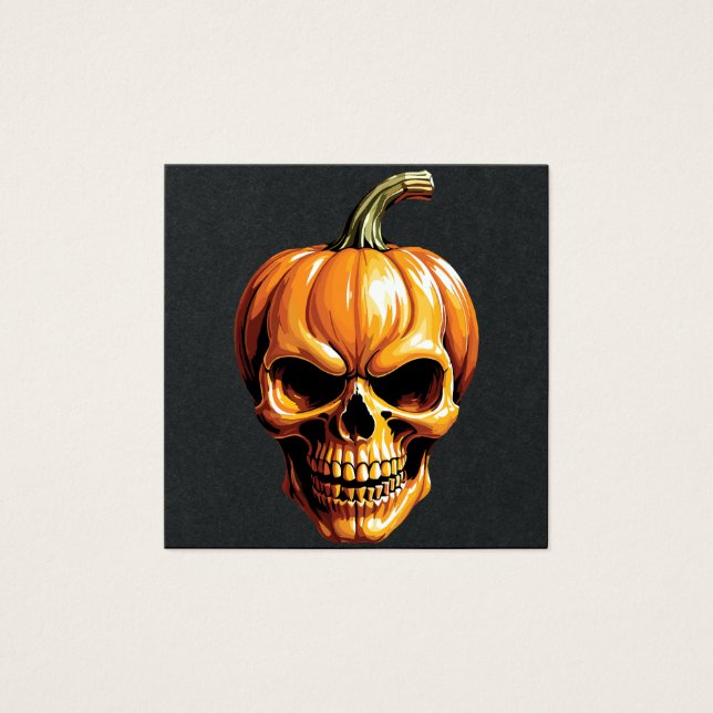 Fiery Pumpkin Skull for Halloween (Front)