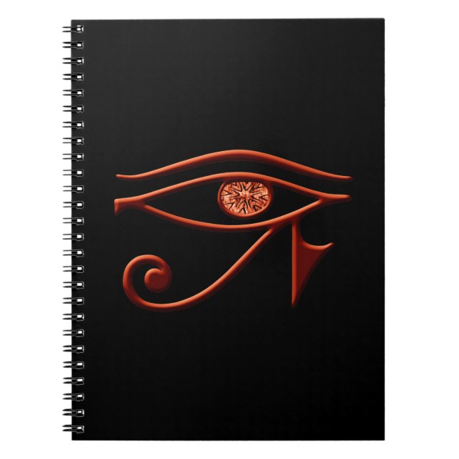 Fiery Ra Eye Spiral Notebook (Front)