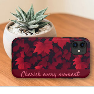 Fiery Red Autumnal Leaves iPhone 11 Case