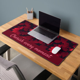 Fiery Red Autumnal Leaves Desk Mat