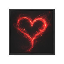 Fiery Red Heart Art – Romantic Valentine’s Day Lov