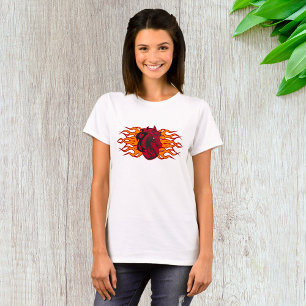 Fiery Red Horse Head with Flames T-Shirt