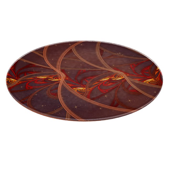 Fiery Red Moon Cutting Board (Corner)