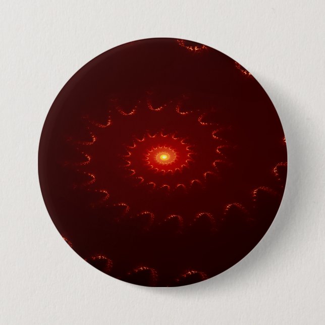 Fiery Red Sparkle Swirl Gradient 7.5 Cm Round Badge (Front)