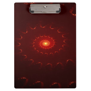 Fiery Red Sparkle Swirl Gradient Clipboard