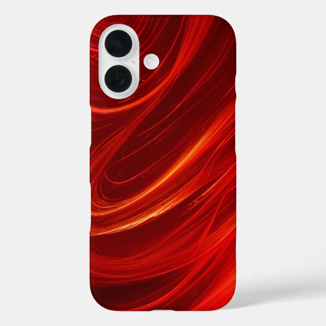 Fiery Red Swirls Abstract Flame Art Phone Case (Back)