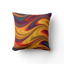 Fiery red yellow blue waves