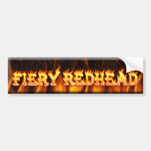 fiery redhead bumper sticker