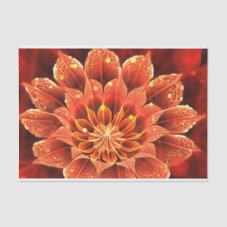 Fiery Ruby Red and Yellow Gazania Treasure Flower Tissue Paper