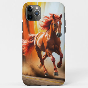 Fiery Running Horse – Dynamic Energy Art iPhone 11 Pro Max Case