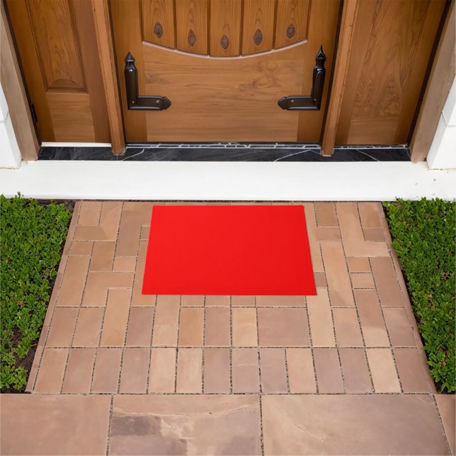 Fiery Scarlet Red Palette Doormat (Outdoor)