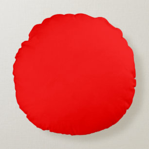 Fiery Scarlet Red Palette Round Cushion