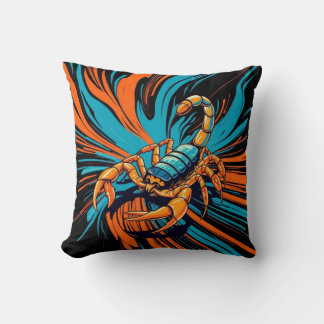 Fiery Scorpion Burst Cushion