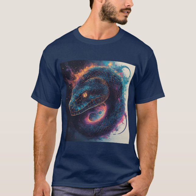 Fiery Serpent with Dynamic Energy T-Shirt (Front)
