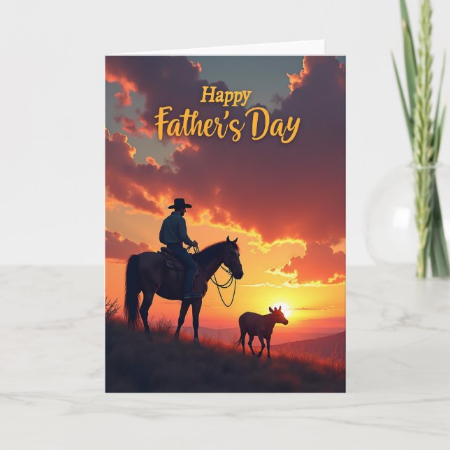 Fiery Sky Fathers Day Art Card (Front)