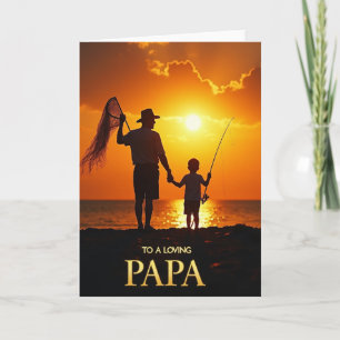 Fiery Sky Fathers Day Memory Card