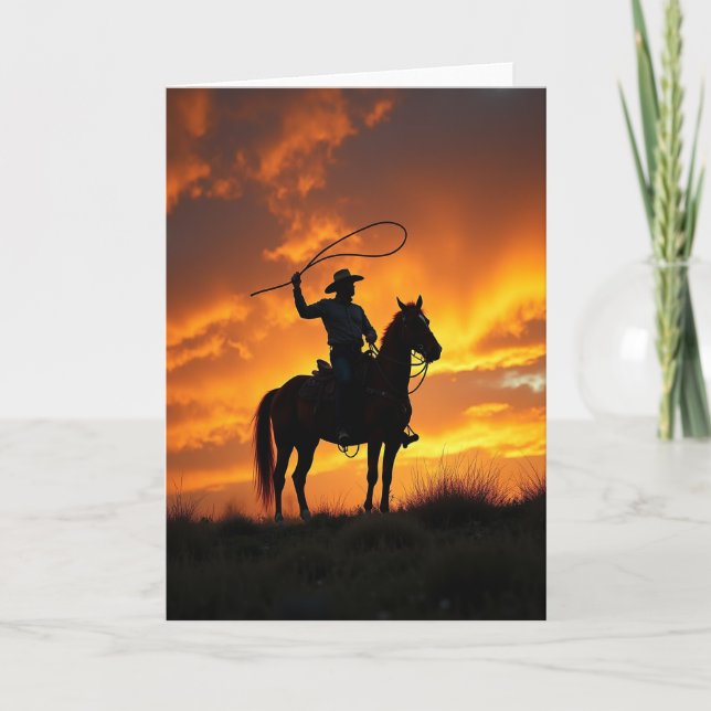 Fiery Sky Rider Fathers Day Card (Front)