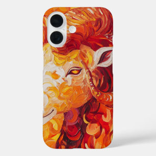 Fiery Solar Capricorn Spirit iPhone 16 Case