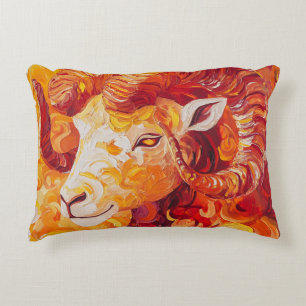 Fiery Solar Capricorn Spirit Decorative Cushion