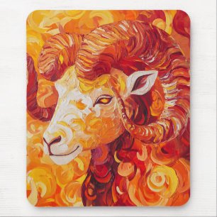 Fiery Solar Capricorn Spirit Mouse Pad
