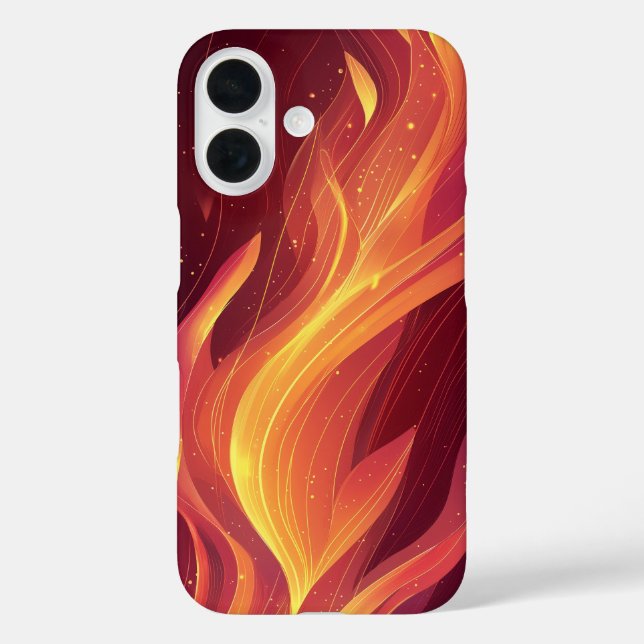 Fiery Streaks Flame Phone Case (Back)