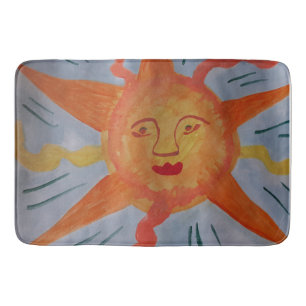 Fiery Sun Bath Mat