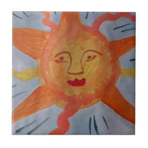 Fiery Sun Ceramic Tile