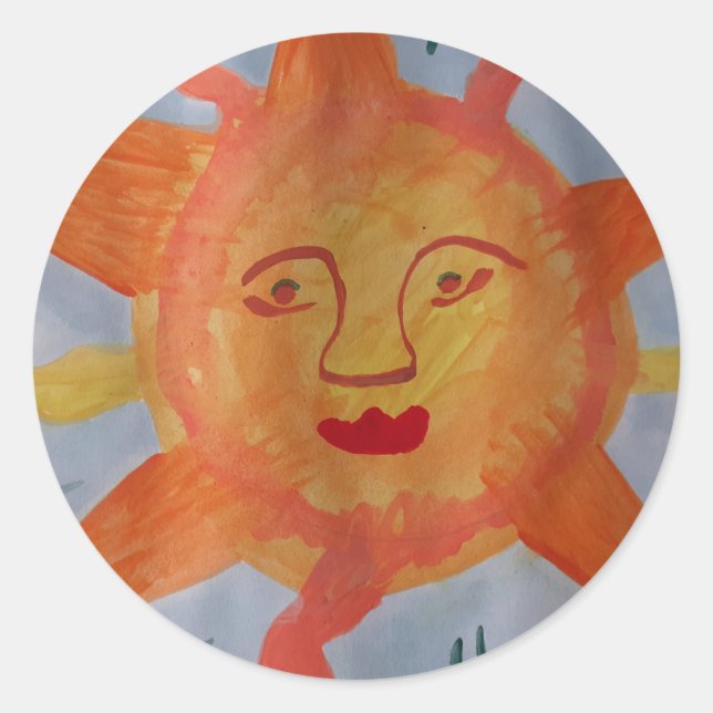 Fiery Sun Sticker (Front)