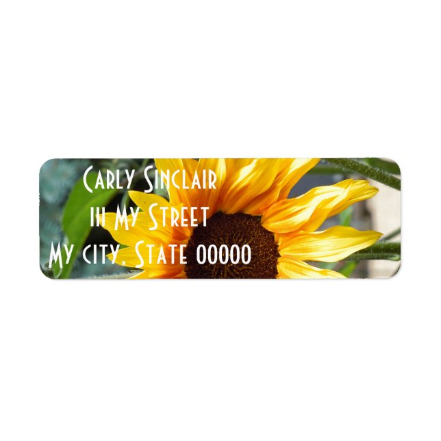 Fiery Sunflower Return Address Label (Front)