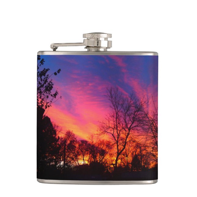 Fiery Sunset Flask (Front)