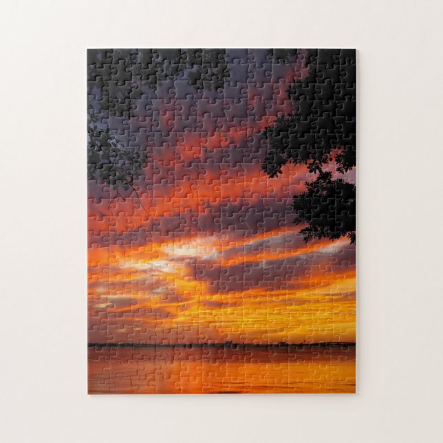 Fiery Sunset Jigsaw Puzzle (Vertical)
