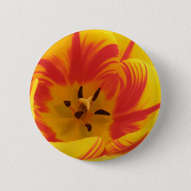 Fiery Tulip Button (Front)