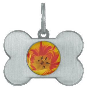 Fiery Tulip Pet Tag