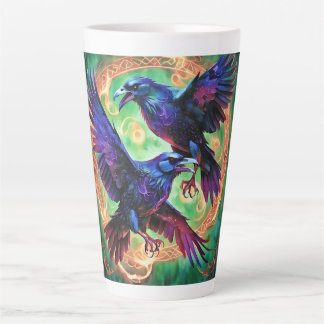 Fiery Two Ravens Latte Mug