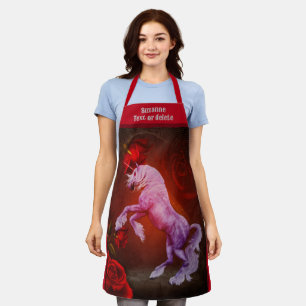 Fiery Unicorn Horse Personalised Apron