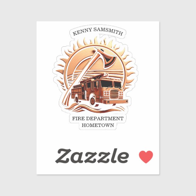 Fiery Valour Intricate Heroic Design Of Fire Truck (Sheet)