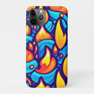 Fiery Waves Abstract Art iPhone 11 Pro Case