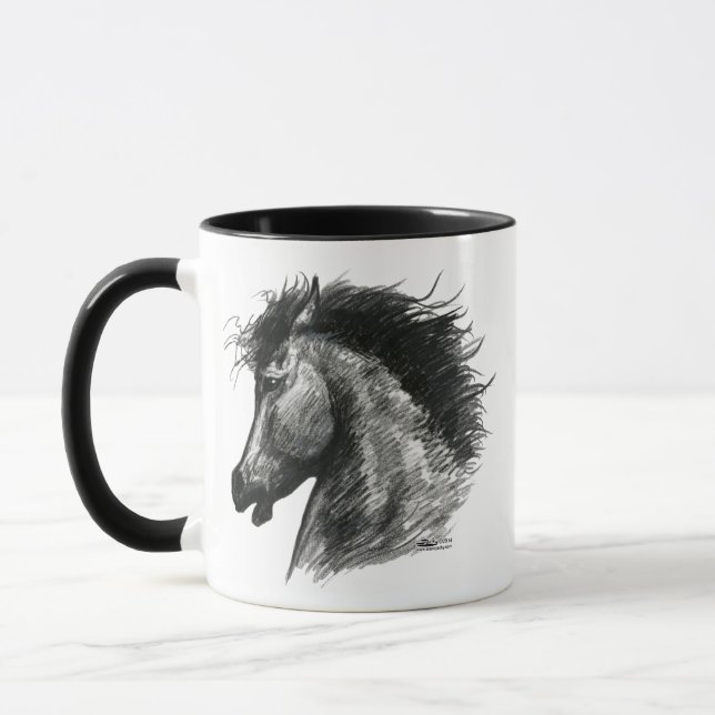 Fiery Wild Horse Mug (Left)