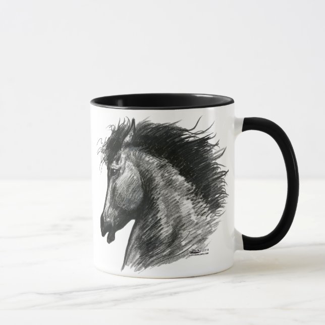 Fiery Wild Horse Mug (Right)