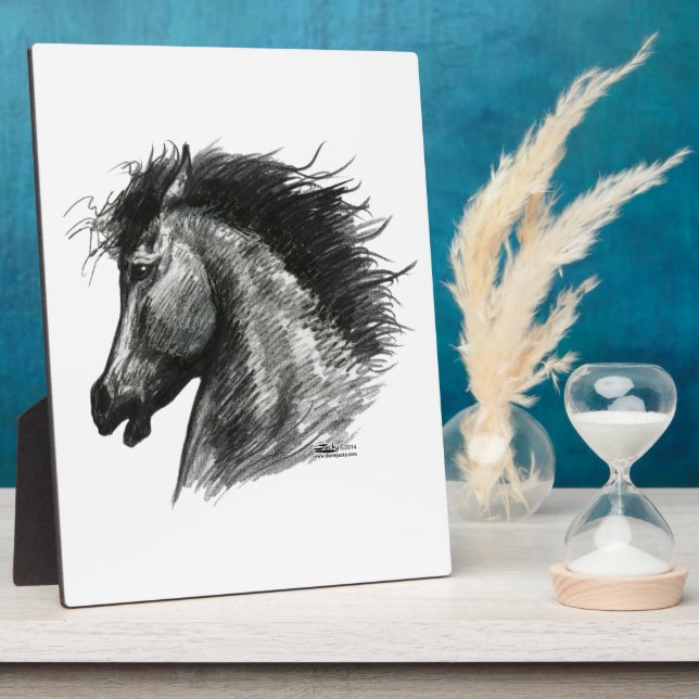 Fiery Wild Horse Plaque (Side)