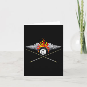 Fiery World Of 8-ball Billiards Card