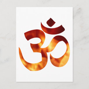 Fiery Yoga Symbol Postcard