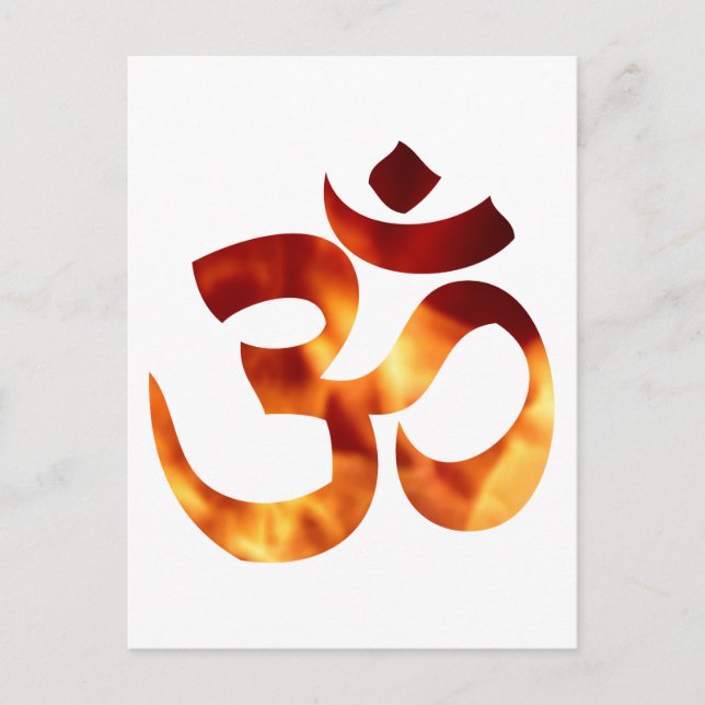 Fiery Yoga Symbol Postcard (Front)