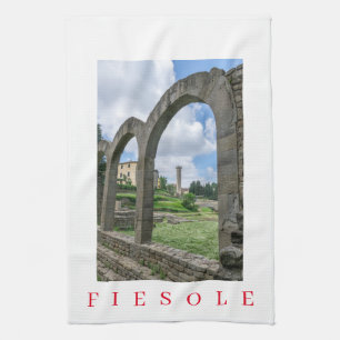 Fiesole Cathedral tower tea towel