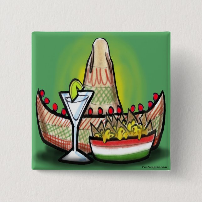 Fiesta 15 Cm Square Badge (Front)