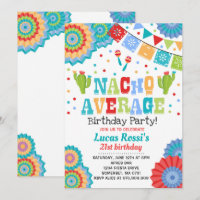 Fiesta 21st Birthday Invitation Nacho Average 21st