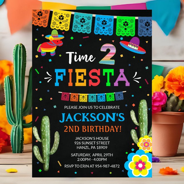 Fiesta 2nd Birthday Invitation (Creator Uploaded)