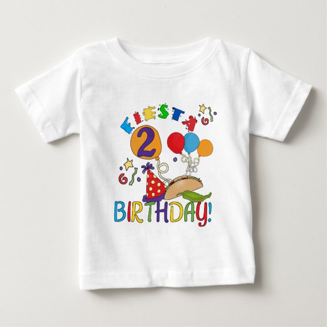 Fiesta 2nd Birthday T shirts and Gifts (Front)