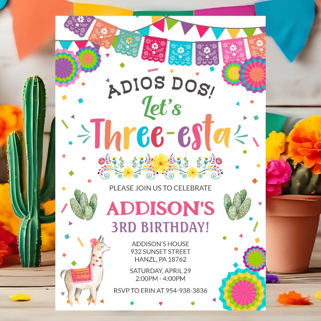 Fiesta 3rd Birthday Invitation (Creator Uploaded)